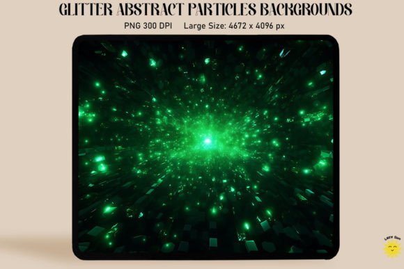 Abstract Green Particles Backgrounds: A Dynamic Digital Asset