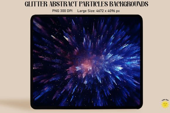 Abstract Indigo Particles Backgrounds: A Shimmering Design Asset