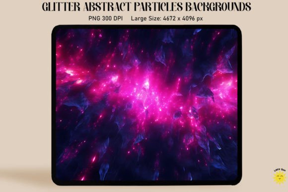 Abstract Magenta Particles: A Dynamic Design Asset