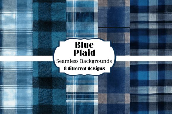 Blue Plaid Flannel Seamless Backgrounds: A Crafter's Digital Toolkit