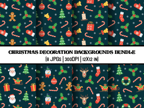 Christmas Decoration Backgrounds Bundle: Your Festive Design Foundation