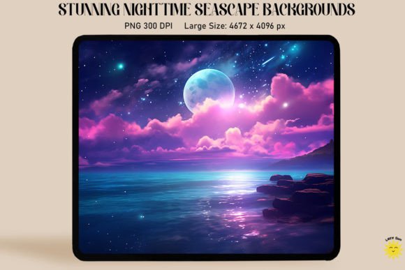 Enchanted Night Sea Backgrounds: Elevate Your Visual Projects