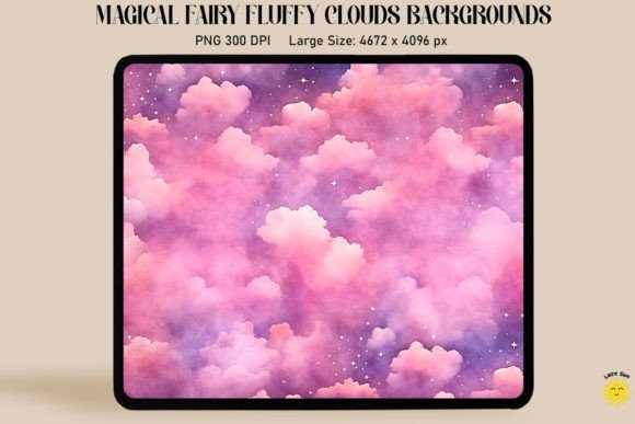 Enchanting Watercolor Pink Cloudy Skies Backgrounds for Creative Projects