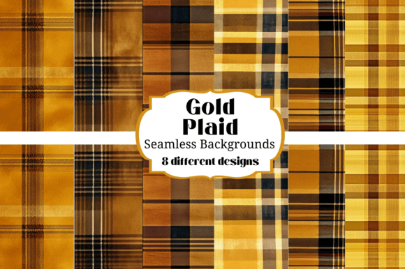 Gold Plaid Flannel Backgrounds: Cozy Digital Textures