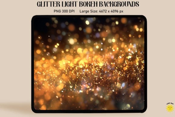 Illuminate Your Designs with Golden Luminous Bokeh Backgrounds