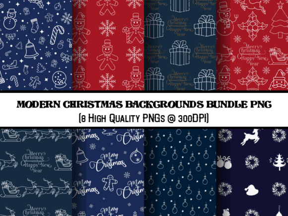 Modern Christmas Backgrounds: A Designer's PNG Toolkit