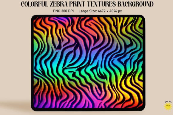Rainbow Zebra Animal Print Backgrounds: A Vibrant Design Asset