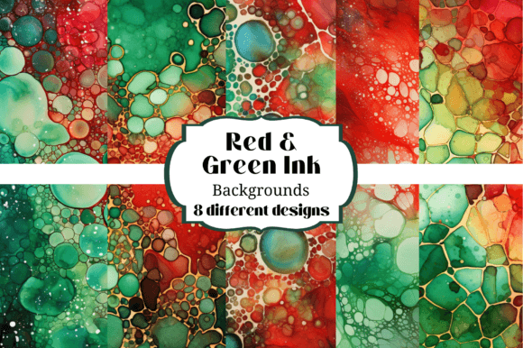 Transform Your Holiday Crafts with Red & Green Alcohol Ink Backgrounds