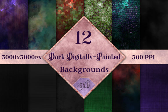 Transform Your Visuals: Dark Digitally-Painted Backgrounds