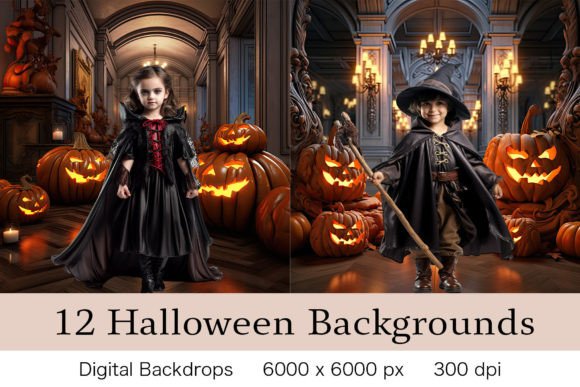 Unleash Spooky Creativity with Halloween Digital Backdrops