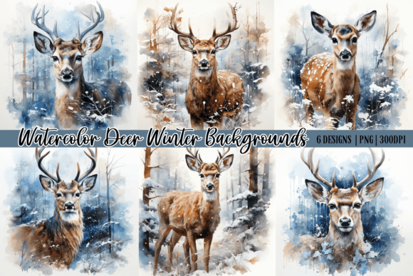 Watercolor Deer Winter Backgrounds: A Designer's Guide