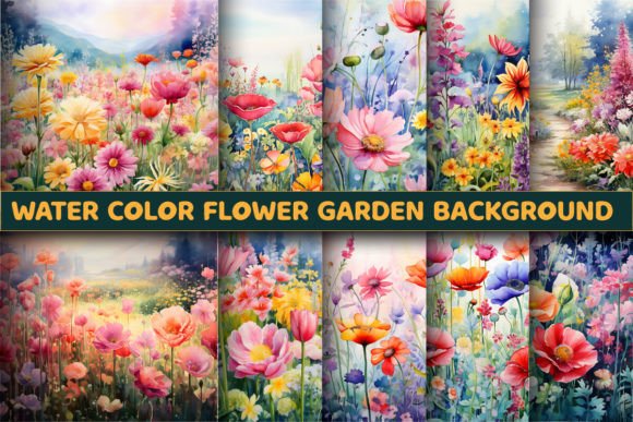 Watercolor Flower Garden Backgrounds: A Digital Asset for Modern Creatives
