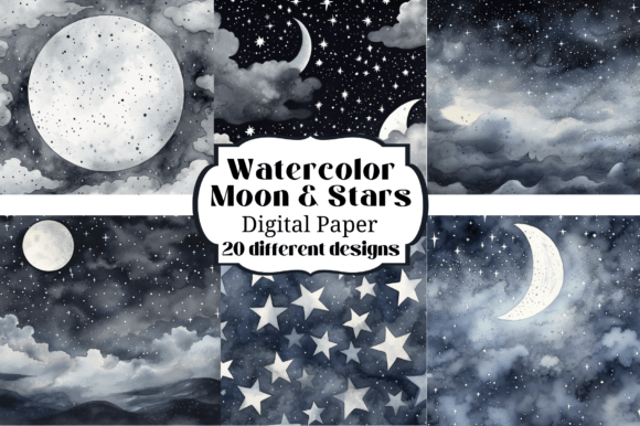 Watercolor Grey Stars Moons Backgrounds: A Designer's Guide